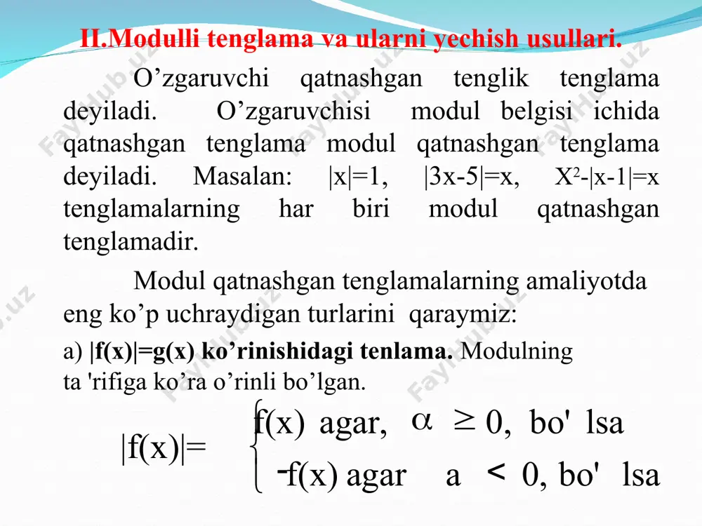 modulli tenglamalar va tengsizliklar - Page 4
