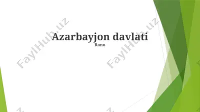 azarbayjon davlati — PPTX