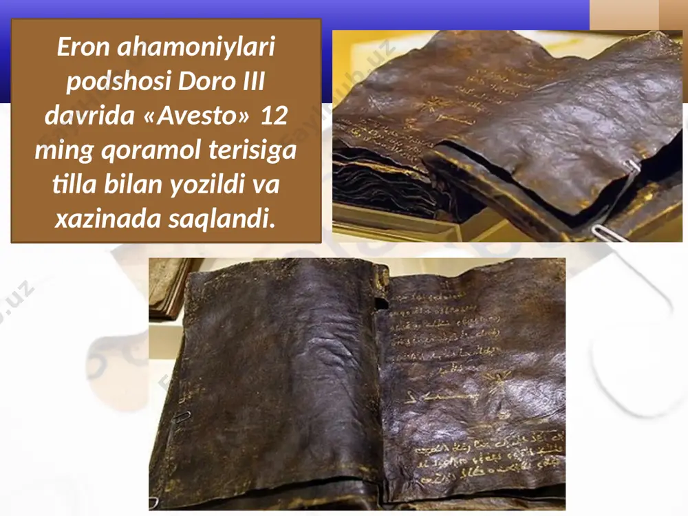«avesto» – ajdodlarimiz yaratgan ilk yozma tarixiy manba. 5 - sinf - Page 5