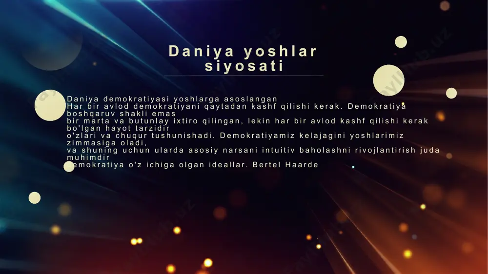 irlashish istagi va bubolalar va yoshlarni ijtimoiy va rag'batlantiradiularni boshqa odamlar bilan hamkorlik qilishga o'rgatadiuyushgan va tartibga solinadigan shakllarda va,oxir-oqibat, qanday qilib o'ylash va a ichida harakat qilishdemokratik kontekst.bolalar ta'limidan va bizning keng ko'lamli narsalarimizdan tashqaritashkilotlar, daniya katta harakat qilmoqdatomonidan yoshlarni faol fuqarolarga aylantirishdaniya hukumatining siyosatini amalga oshirishva ma'lumot uchun evropa ittifoqining umumiy maqsadlari,ishtirok etish va yoshlar uchun ixtiyoriy faoliyatodamlar, va haqida ko'proq ma'lumot berish orqaliyoshlar. daniya yoshlar siyosati tizimi sifatidaqat'iy markazlashtirilmagan modelga asoslanganma'lumotlarni taqdim etish uchun javobgarlik vayoshlarning ishtiroki va ixtiyoriyligitadbirlar tegishli milliy sektorlarni qamrab oladimintaqaviy va mahalliy darajada. bundan tashqari,yoshlar bilan shug'ullanuvchi nodavlat notijorat tashkilotlari uchun katta mablag' ajratilmoqdamaydon. bu, ayniqsa, daniya yoshlariga tegishlikengash (soyabon tashkilot70 ga yaqin milliy yoshlar tashkiloti),mablag' oladi va bu uchun ham javobgardirdavlat mablag'larini ikkala a'zoga taqsimlashva a'zo bo'lmagan tashkilotlar. moliyalashtirishta'minlangani siyosiy jihatdan belgilanmaydioldingi shartlar, ya'ni aniq maqsadlar, maqsadlarva hokazo.quyidagi organlar (milliy, mintaqaviy vamahalliy) va nntlar ta'minlash uchun javobgardirdaniyada yoshlar uchun ma'lumot, va uchunularning …