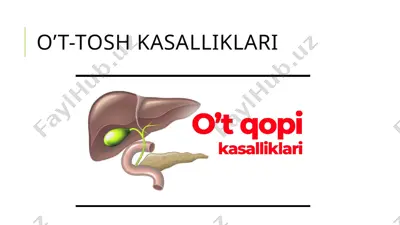 o’t-tosh kasalliklari — PPTX