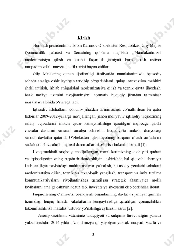 li birikmalarning qo‘lanilish sohalari . . . . . . . . . . . . . . . . . . . . . . . . . 52 xulosa. . . . . . . . . . . . . . . . . . . . . . . . . . . . . . . . . . . . . . . . . . . . . . . . . . . . . . . 55 foydalanilgan adabiyotlar . . . . . . . . . . . . . . . . . . . . . . . . . . . . . . . . . . . . . . . . 56 kirish hurmatli prezidentimiz islom karimov o‘zbekiston respublikasi oliy majlisi qonunchilik palatasi va senatining qo‘shma majlisida ,,mamlakatimizni modernizatsiya qilish va kuchli fuqarolik …