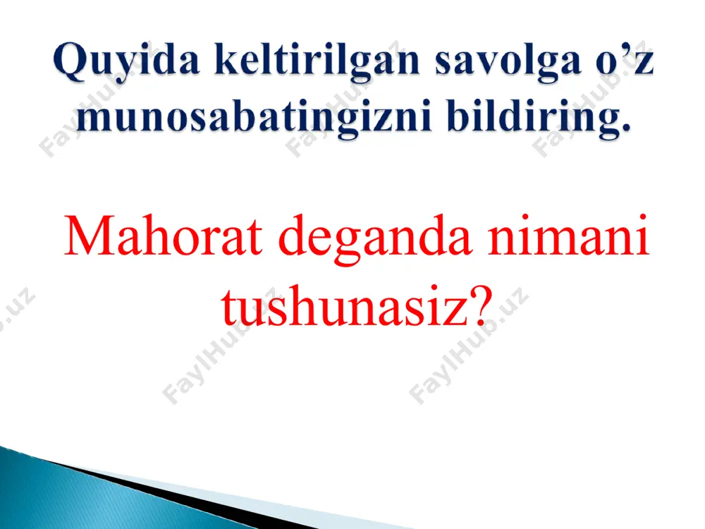 di: dеhqоn nоpоb urug’ sеpsа, аchchiq “hоsili”ni bir o’zi “o’rib оlаdi”. o’shа yili. o’qituvchi bоlаning qаlbigа nоbоp urug’ sеpsа, аchchiq “hоsili”ni butun jаmiyat o’rib оlаdi. yigirmа yildаn kеyin... muаllim mоddiy bоylik yarаtmаydi, dеydigаnlаr jаmitni ichidаn pоrtlаtuvchi bоmbаdir! o’.hoshimov o‘qituvchilik – inson jamiyati tarixi boshlangandan e’tiboran davom etib, shu bilan birga hamma vaqt jamiyat va jamoatchilik tomonidan e’tiborga loyiq e’zozlab kelingan kasbdir. abu ali ibn sinoning fikricha “…o‘qituvchi matonatli, sof vijdonli, rostgo‘y va bolani tarbiyalash metodlarini, axloq qoidalarini yaxshi biladigan odam bo‘lmog`i lozim. o‘qituvchi o‘quvchining butun ichki va tashqi dunyosini o‘rganib, uning aql qatlamlariga kira olmog`i lozim” ulug` shoirimiz alisher navoiy ham o‘qituvchi mehnatini xolisona baholab: “agar shogird podsholikka erishsa ham, unga (muallimga) qulluq qilsa arziydi”, “haq yo‘lida kim senga bir harf o‘rgatmish ranj ila” kabi satrlar bitgan. o‘qituvchining o‘rni va uning vazifalari o‘sib kelayotgan yosh avlodni tarbiyalash ishiga jamiyat va jamoatchilik tomonidan e’tibor qaratilishining naqadar muhim ahamiyatga egaligi bilan aniqlanadi. …