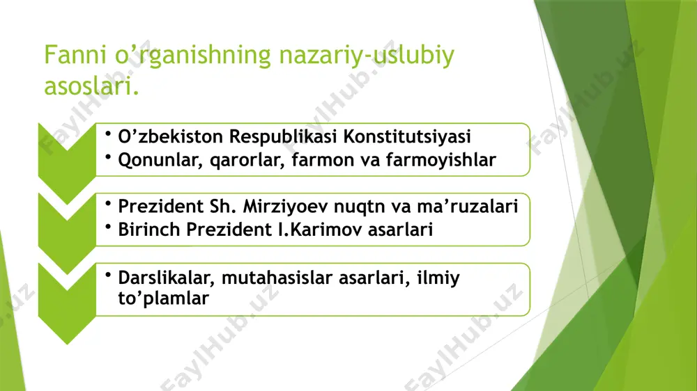 ndi: birinchidan, jismonan sog’lom, ruhan va aqlan rivojlangan, mustaqil fikrlaydigan, vatanga sodiq, qat’iy hayotiy nuqtai nazarga ega yoshlarni tarbiyalash, demokratik islohotlarni chuqurlashtirish va fuqarolik jamiyatini rivojlantirish jarayonida ularning ijtimoiy faolligini oshirish. ikkinchdan, o’rta magsus, kasb-hunar va oliy ta’lim muassasalari bitiruvchilarini ishga joylashtirish hamda hususiy tadbirkorlik sohasiga jalb etish. uchinchidan, yosh avlodning ijodiy va inrellektual salohiyatini qollab-quvvatlash va ro’yobga chigarish, bolalar va yoshlar o’rtasida sog’lom turmush tarzini shakllantirish, ularni jismoniy tarbiya va sportga keng jalb etish. o’zbekiston prezidenti tomonidan 2018 yil 27 iyunda imzolangan «yoshlar - kelajagimiz» davlat dasturi to’g’risida»gi farmon bu boradagi ishlar samaradorligini oshirishga qaratilgan muhim hujjat bo’ldi. farmon bilan «yoshlar - kelajagimiz» jamg’armasi tashkil etildi va ushbu jamg’rma yoshlarning biznes tashabbuslari, g’oyalari va loyihalarini amalga oshirish uchun tijorat banklari orqali yillik 7 foiz stavka bilan imtiyozli kredit va mol-mulkni lizingga berishni belgilab qo’yildi. ushbu hujjatga e’tibor qaratilsa, yoshlar tadbirkorligi va tashabbuskorligini kompleks rivojlantirish vazifalari aniq va tizimli belgilanganini …