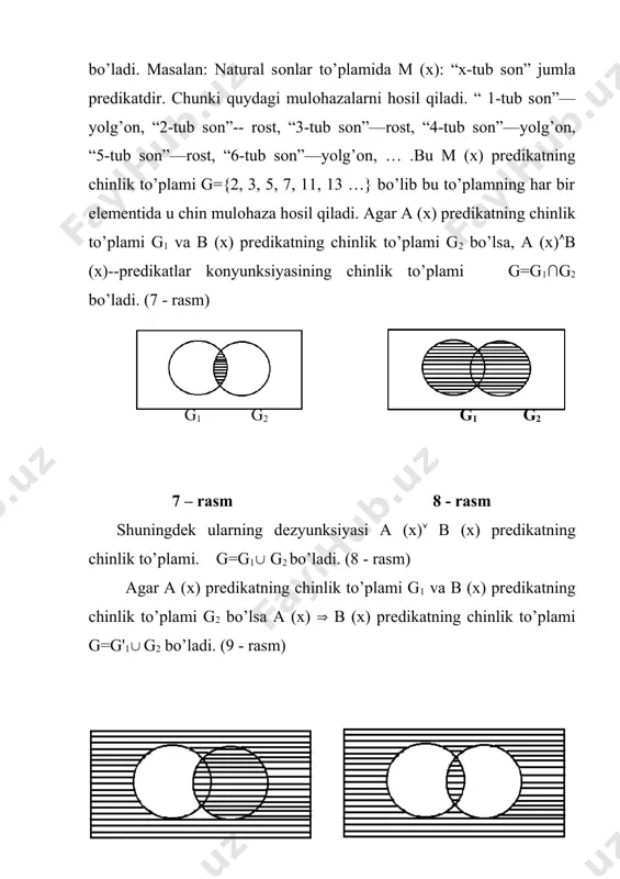 mulоhazalar va predikatlar. ular ustida amallar - Page 5