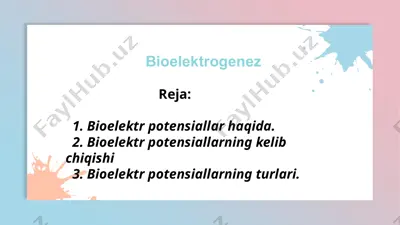 bioelektrogenez — PPTX