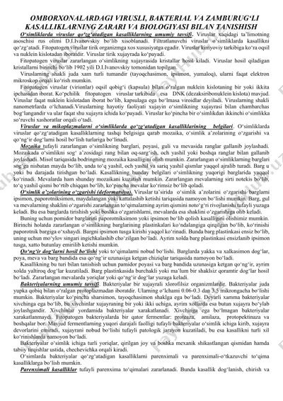 fitopatogen viruslar — DOCX