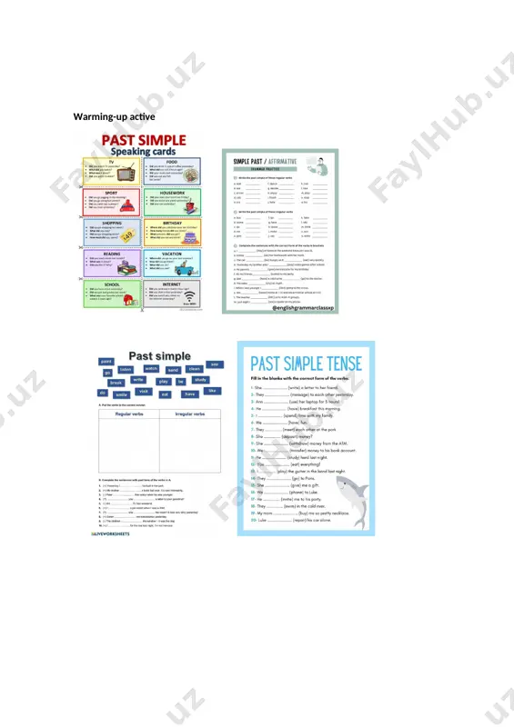 talking about the past - english lesson plan for grade 8 - Page 5