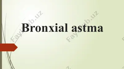 bronxial astma — PPTX