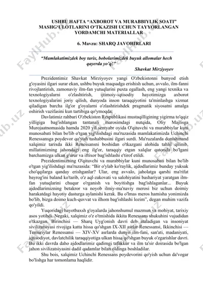 sharq javohirlari — DOCX
