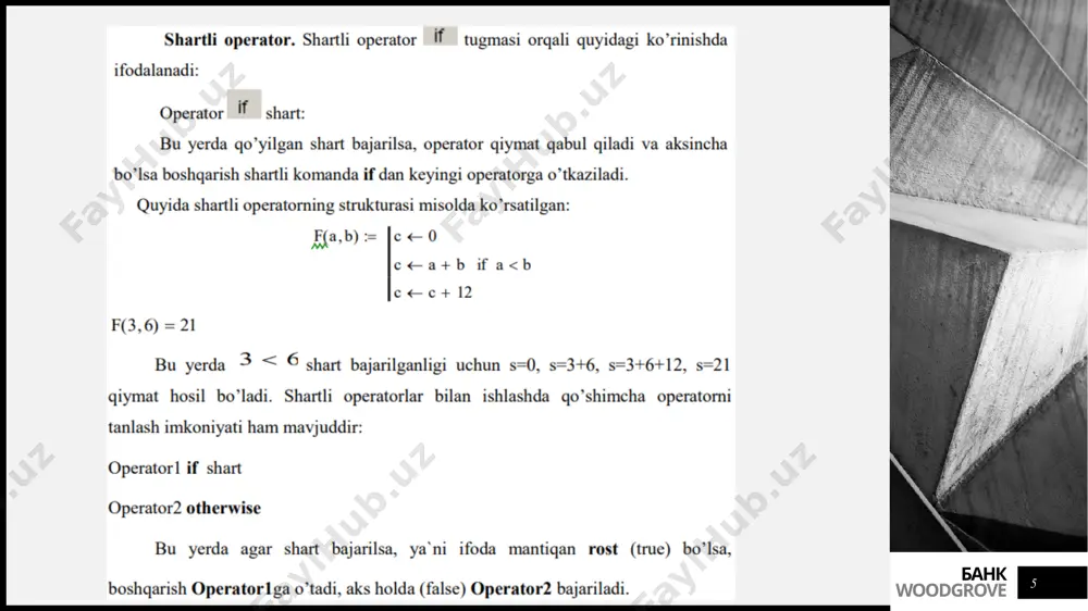 mathcadning dasturlash elementlari bilan ishlash - Page 5