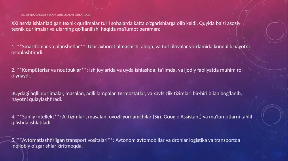 faks xabarlarni saqlash uchun 5. faol va faol bo`lmagan oynalarni qanday ajratish mumkin? oyna o`lchamidan oynadagi matndan oyna nomining rangidan ularni ajratib bo`lmaydi 6. hujjatni ochish usullarini toping. bosh menyuning “dokumenti” bandi bo`yicha bosh menyuning “vipolnit” bandi bo`yicha bosh menyuning “nayti” bandi bo`yicha a, b, c javoblar to`g`ri 7. bosh menyuning “vipolnit” qism menyusida nima ish bajariladi? kerakli ma`lumotlar olinadi ish stolining parametrlari o`zgartiriladi yangi papka hosil qiladi kompyuter xotirasidagi dasturni ishga tushiradi 8. masalalar paneli qayerda joylashgan bo`lishi mumkin? faqat ekranning o`rtasida faqat ekranning pastida ekranning yuqorisida yoki pastida (gorizontal), ekranning o`ng yoki chap chetida (vertikal) faqat ekranning yuqorisida 9. kerakli ob`yektlarni qidirish bosh menyuning qaysi bo`limi orqali bajariladi? dokumenti spravka nayti nastroyka 10. “provodnik” dasturini quyidagi usullarning qaysi biri bilan ishga tushirish mumkin? pusk – programmi – standartniye – provodnik sichqonchaning o`ng tugmasini xohlagan papka yoki disk ustida bosib, “provodnik”ni tanlaymiz “moy kompyuter” ilovasida “fayl” menyusidan “provodnik”ni tanlaymiz …