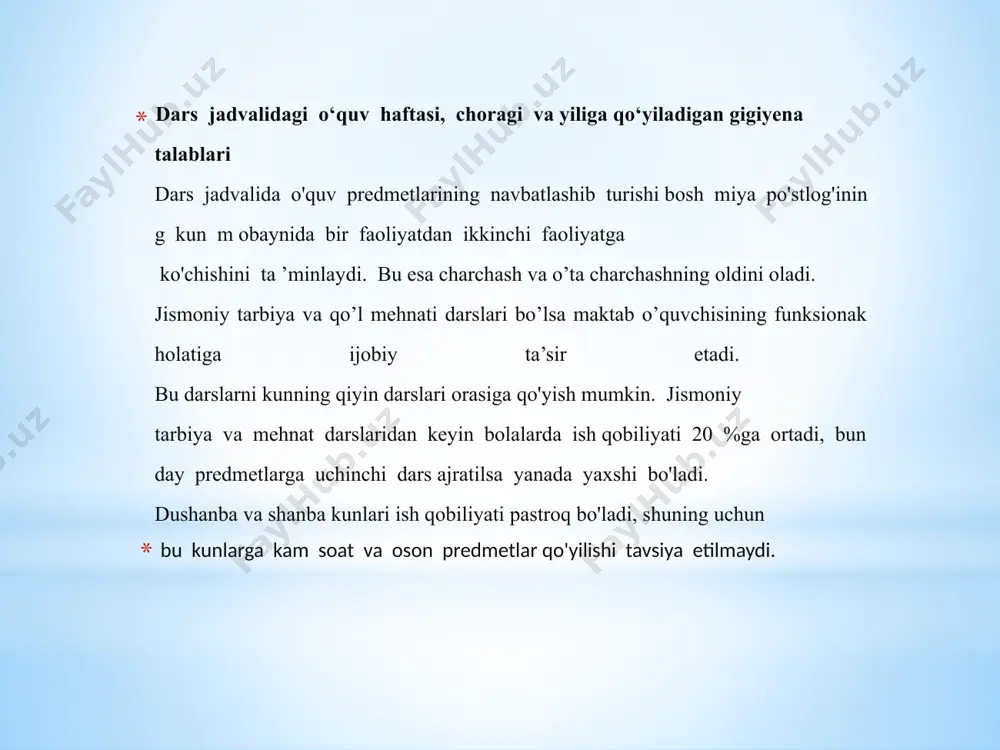 dars va dars jadvalini gigiyenik baholash - Page 5