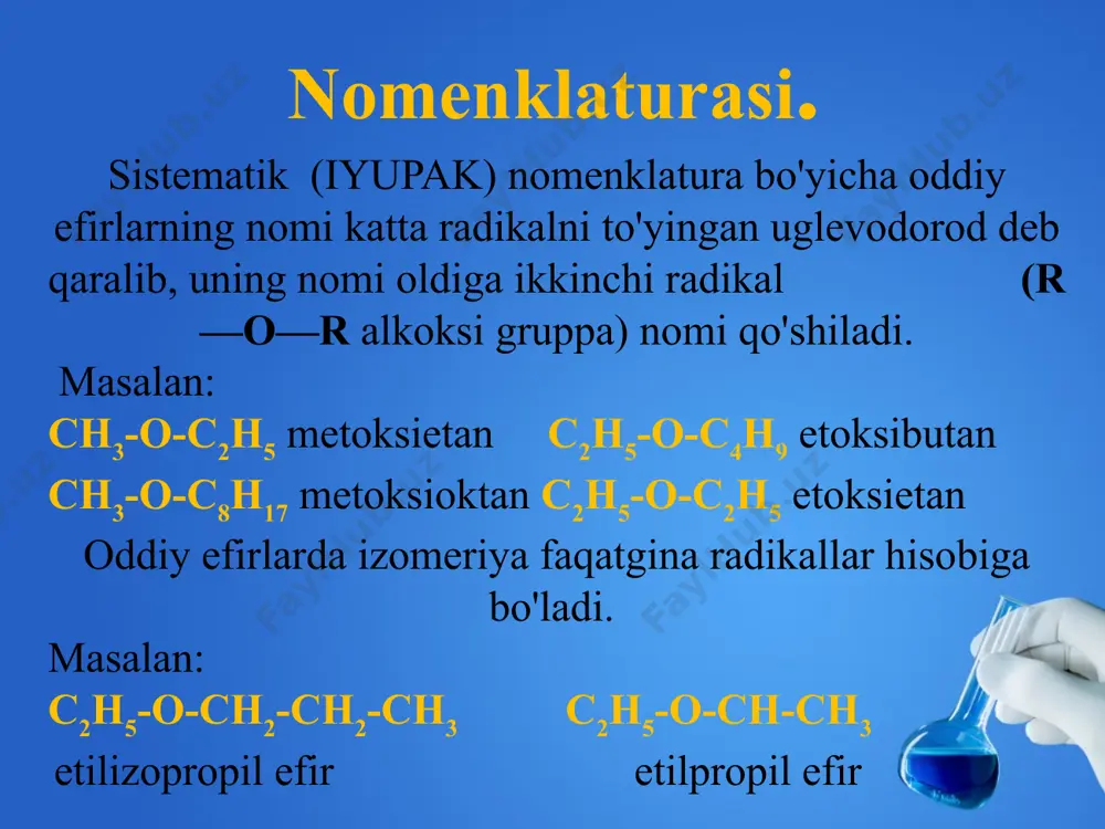 efirlar. olinishi va xossalari - Page 4
