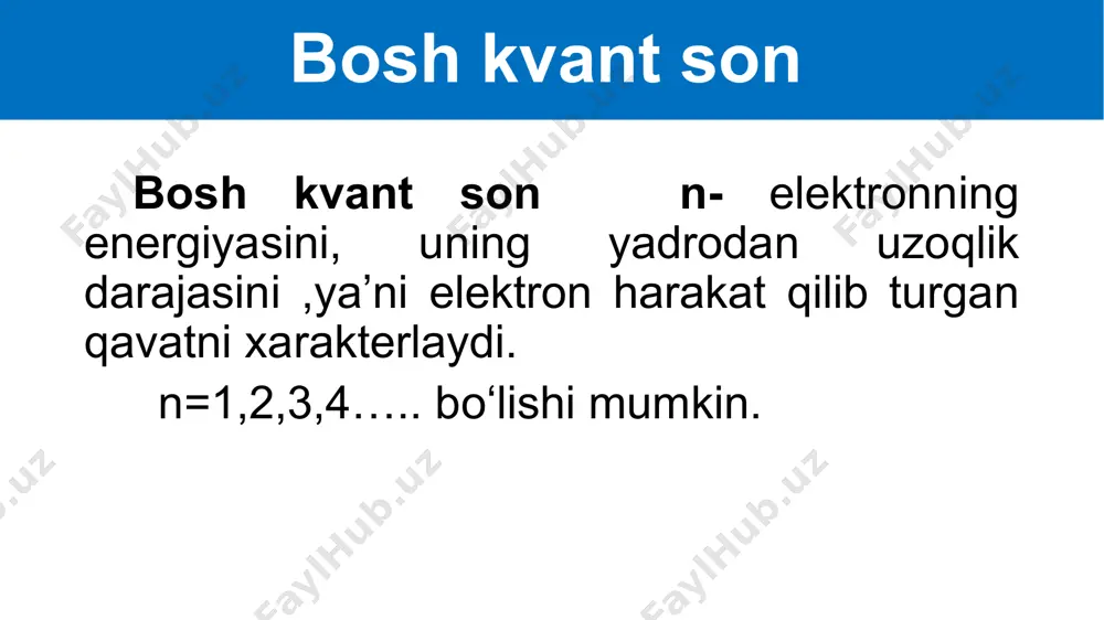 kvant sonlar. pauli prinsipi. hund qoidasi. klechkovskiy qoidasi - Page 5