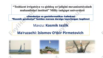 kosmikgeodeziya taqdimoti — PPTX