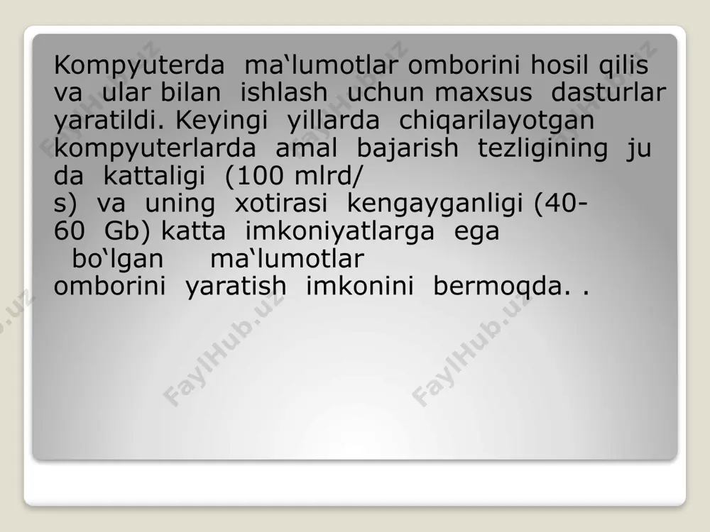 ma’lumotlar omborini boshqarish tizimlari - Page 3