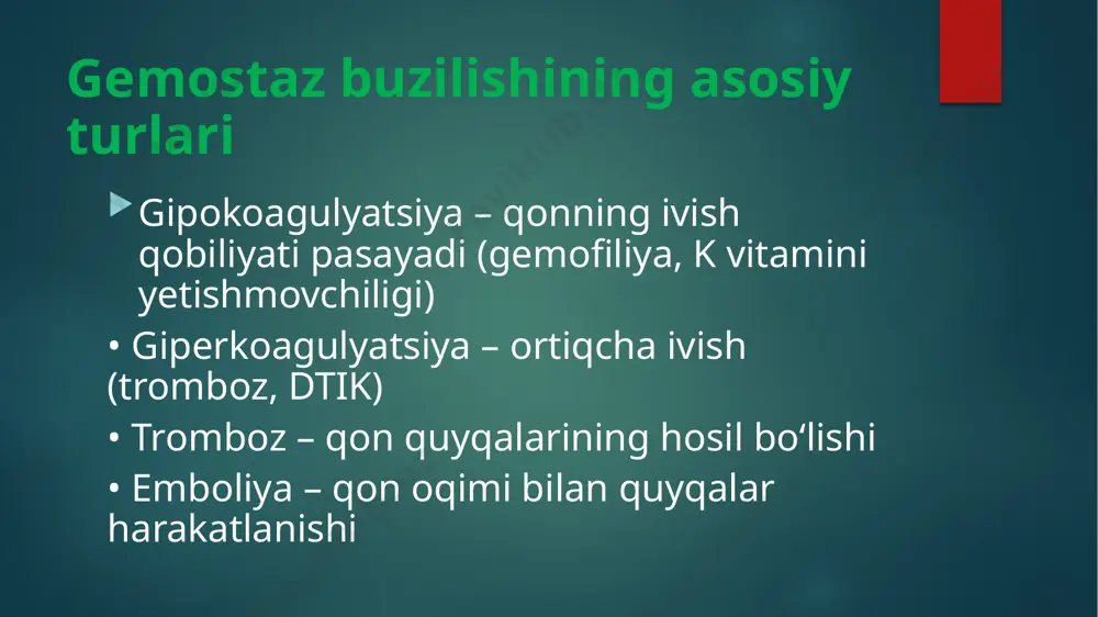 gemostaz mexanizmlari va patologiyadagi ahamiyati - Page 5