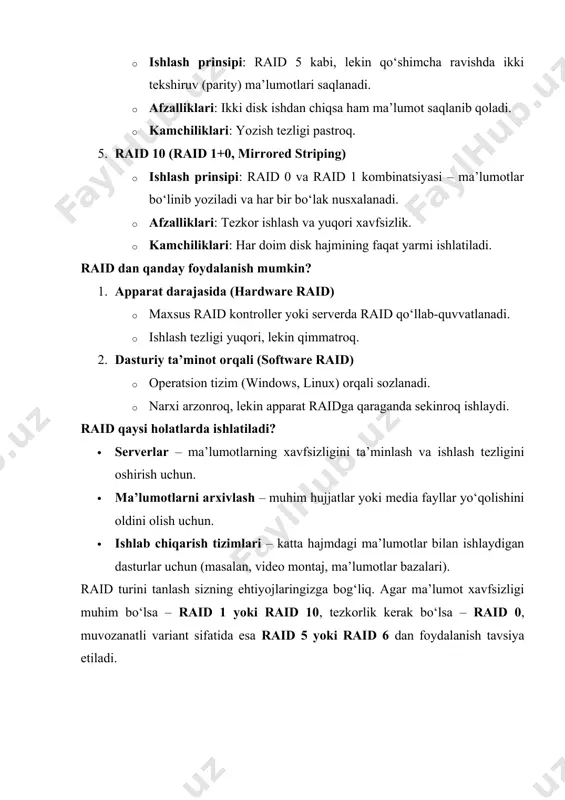 virtual mashinalarda ma’lumotlarni tiklash va raid tizimlarida ma’lumotlarni tiklash texnologiyalari - Page 5