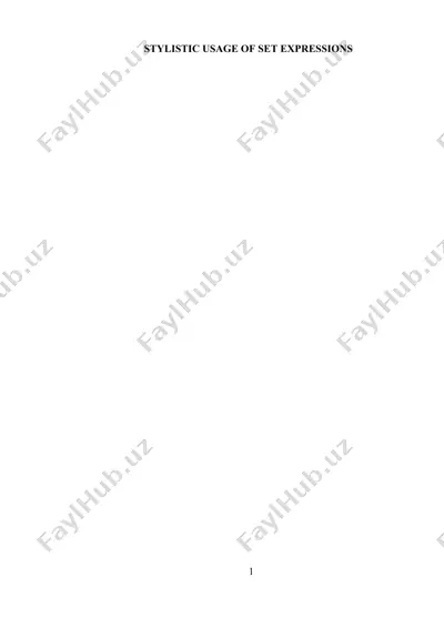 stylistic usage of set expressions — DOCX