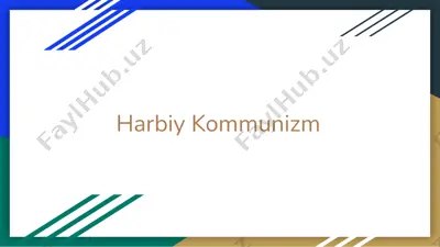 harbiy kommunizm — PPTX