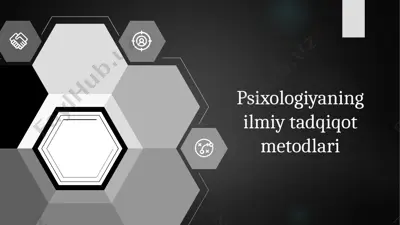 psixologiyaning ilmiy tadqiqot metodlari — PPTX