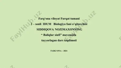 "baliqlar sinfi" — PPT