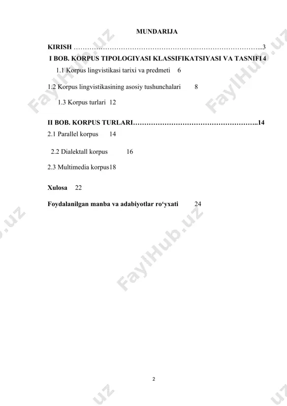 fatida qarasa, ba’zilar uni nazariya deb hisoblaydi. kubler va zinsmester fikrlariga ko‘ra, korpus lingvistikasi bir vaqtning o‘zida ham vosita, ham metod bo‘lishi mumkin. bu unga bo‘lgan yondashuvga bog‘liq. korpus lingvistikasiga doir metodlar dastlab 1960-yillarda qo‘llana boshlangan bo‘lsada, bu terminning o‘zi 1980-yillarga qadar mavjud bo‘lmaga[footnoteref:2] korpusga asoslangan yondashuv tilshunoslikning turli sohalariga tadbiq etilishi mumkin. korpus lingvistikasining rivoji tildagi yangi nazariyalarning yaratilishiga imkon yaratdi. korpus lingvistikasi juda keng tushuncha emas, u tilni o‘rganish va tadqiq etishda qo‘llaniladigan metodlar va uslublar jamlanmasidir. shunday bo‘lsada uning o‘ziga xos jihatlarini ochib berish uchun ba’zi umumlashmalar qilinishi zarur bo‘ladi. korpus lingvistikasi ko‘p tarmoqli tilshunoslik bo‘limi hisoblanadi. korpus lingvistikasida jamlangan axborotlarni qo‘llashga oid turli xil yondashuvlar mavjud. bir korpusga xos bo‘lgan matnlarning o‘ziga xususiyatlarini ko‘rib chiqar ekanmiz, shuni aytib o‘tish kerakki, matn tushunchasi bu yerda maxsus texnika uskunalari o‘qishi uchun mo‘ljallangan hujjat ko‘rinishidagi axborotdir. [2: анисимов а.в. компьютерная лингвистика: мифы, алгоритмы, язык. – киев: наукова думка. 1991.] …