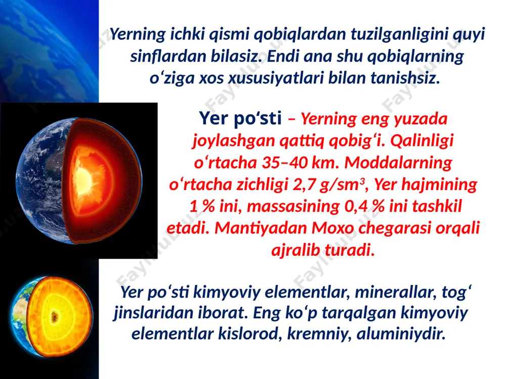 yerning ichki tuzilishi va tektonik jarayonlar. 10 - sinf - Page 3