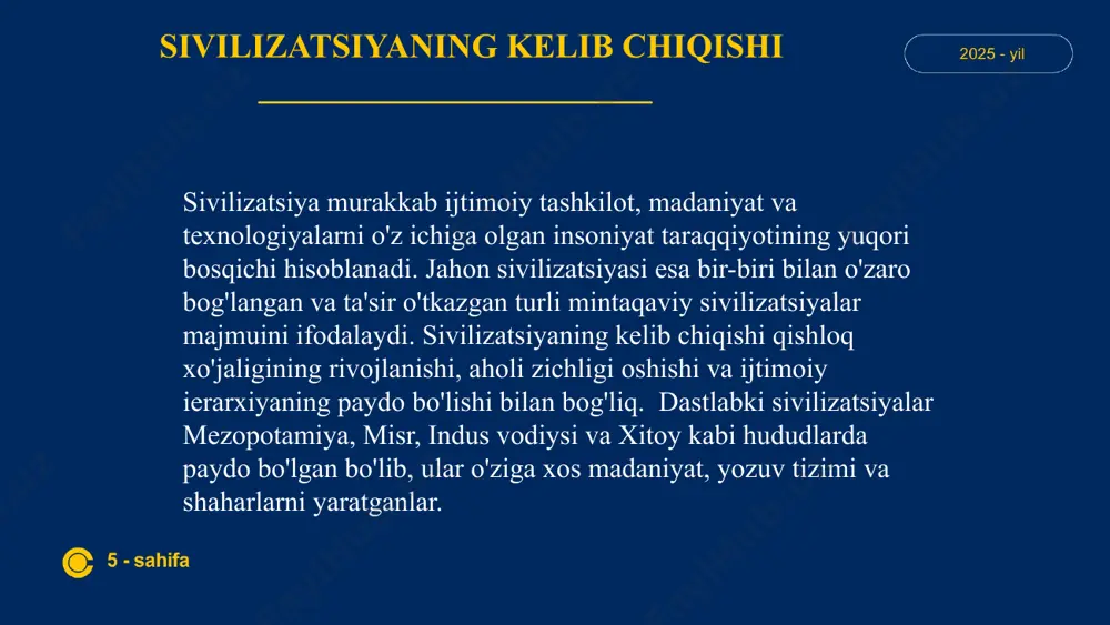 sivilizatsiya tushunchasi va jahon sivilizatsiyasi - Page 5