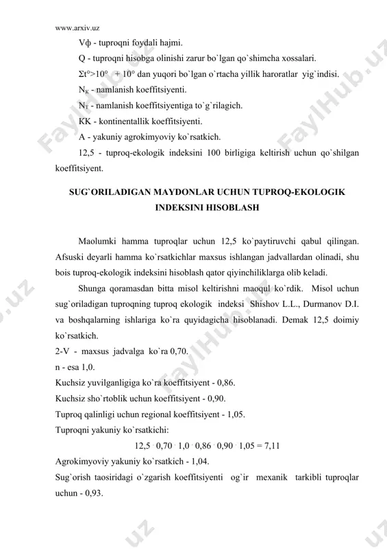 tuproqlarni ekologik jihatdan baholash va tuproq bonitirovkasi - Page 5
