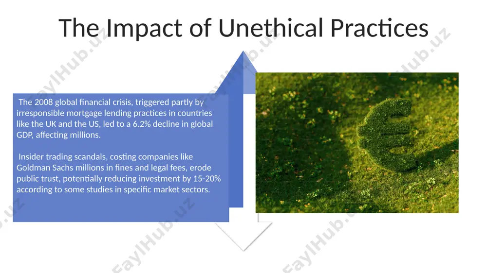 ncy and accountability, as championed by the sarbanes-oxley act in the usa, help to mitigate risks, attract responsible investors, and foster a culture of trust, ultimately leading to 10-15% higher valuations over a decade in affected companies. thank you for your attention @taqdimot_robot image4.jpg image5.jpg image6.jpg image7.jpg image8.jpg image9.jpg image10.jpg image11.jpg image12.jpg image13.jpg image14.jpg image15.jpg image1.jpeg image2.jpeg