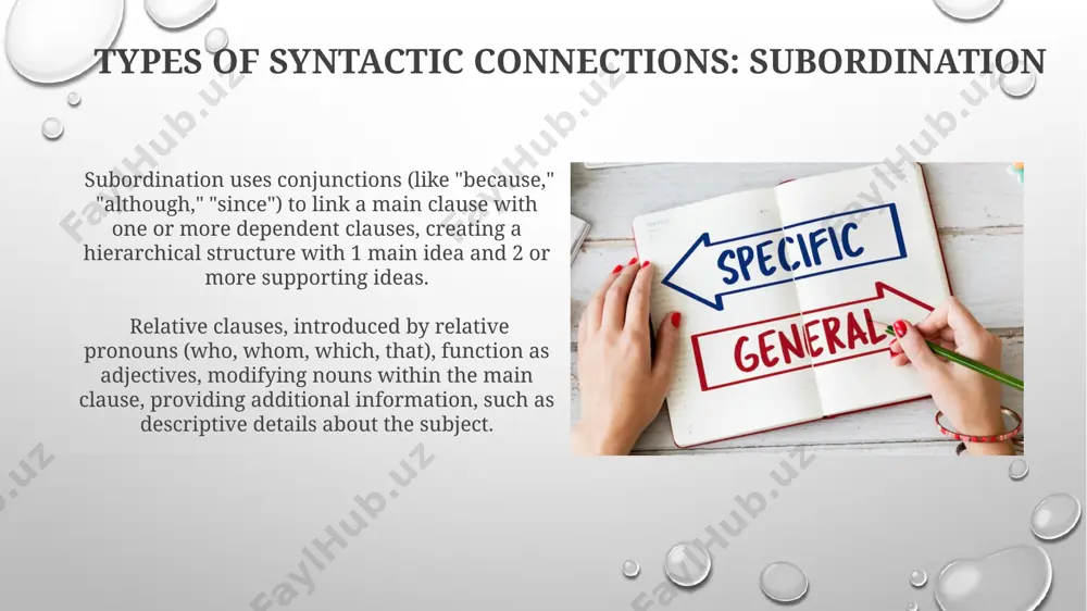 complex sentences and types of syntactic connections - Page 4