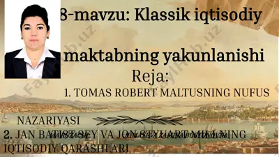 tomas robert maltus iqtisodiy qarashlari — PPTX