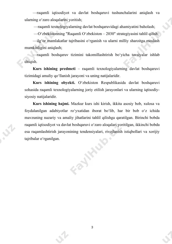 diyot va davlat boshqaruvi tushunchalari va ularning asosiy xususiyatlari raqamli iqtisodiyot va davlat boshqaruvi zamonaviy jamiyatlar uchun hal qiluvchi ahamiyatga ega. ularning integratsiyasi nafaqat iqtisodiy o'sishni rag'batlantiradi, balki samarali boshqaruvni ta'minlaydi. ushbu mavzuni batafsil yoritib, raqamli iqtisodiyot va davlat boshqaruvining asosiy xususiyatlarini, shuningdek, mavjud statistikalar bilan tahlil qilamiz. raqamli iqtisod - xo’jalik yuritishning yangi zamonaviy shakli bo’lib, unda ishlab chiqarish va boshqarishning asosiy faktori sifatida raqamli ko’rinishdagi katta ma’lumotlar majmui va ularni qayta ishlash jarayoni hizmat qiladi. olingan natijalarni amaliyotda ishlatish esa an’anaviy ho’jalik yuritish shakllriga nisbatan ancha katta samaradorlikka erishishga imkon beradi. misol sifatida turli xildagi avtomatik ishlab chiqarish jarayonlarini, 3d-texnologiyasini, bulutli texnologiyalarni, masofaviy meditsina xizmatlari ko’rsatishni, aqlli texnologiyalar yordamida maxsulot yetishtirishni va uni yetkasib berishni, turli xildagi tovarlarni saqlash va ularni sotish jarayonlarini keltirish mumkin. [footnoteref:1] [1:  “elektron hukumat to‘g‘risida”gi o‘zbekiston respublikasi qonuni, 2015-yil.] raqamli iqtisodiyotga o’tish nimani anglatadi? - degan savolga quyidagicha qilib javob berish mumkin: …