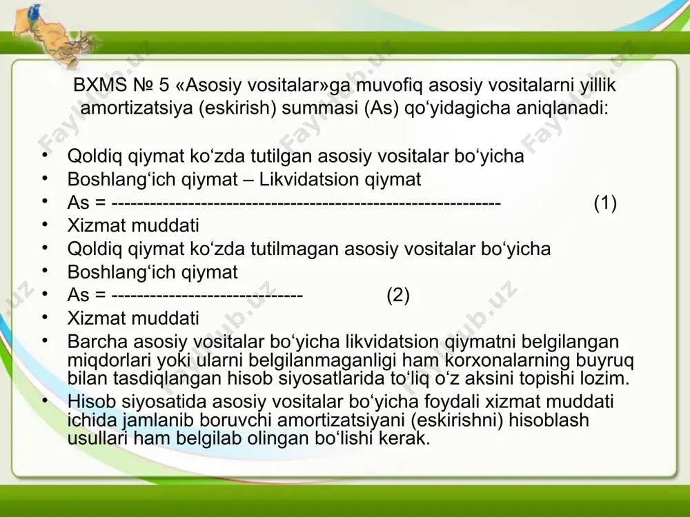 amortizatsiya - asosiy vositalarning eskirishi - Page 5