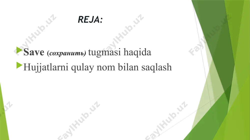 save tugmasi haqida ma'lumotlar qulaynombilan saqlash - Page 2