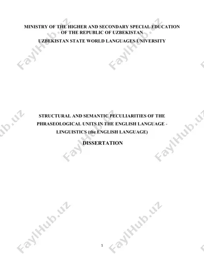 the phraseological units in the english language — DOCX
