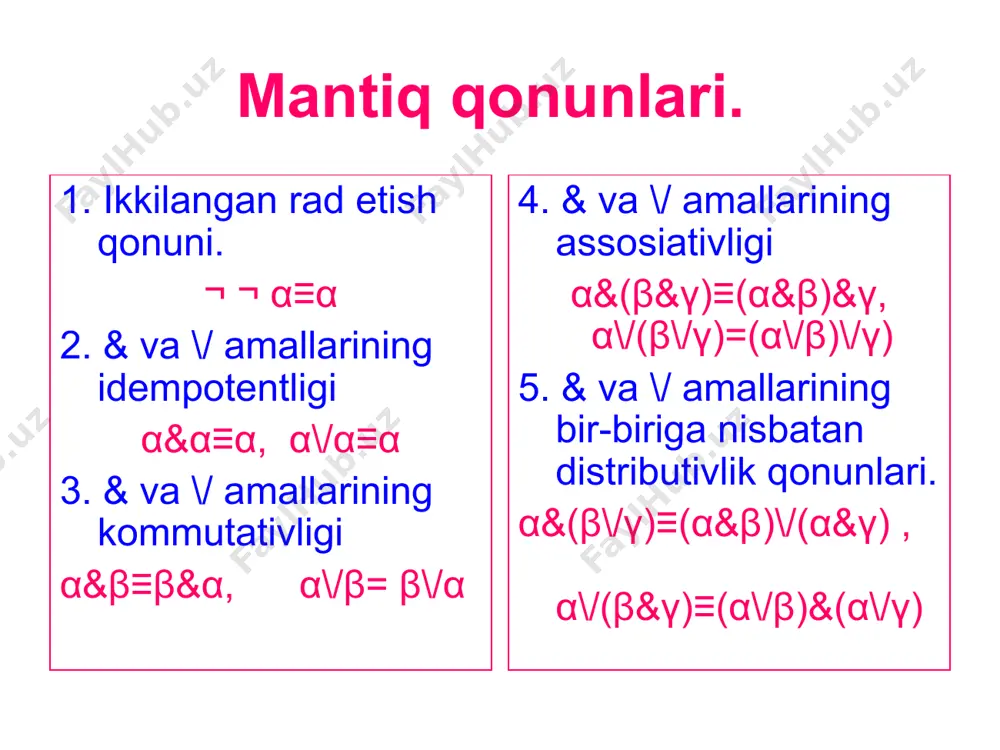 mantiq qonunlari va funksiyalari - Page 3