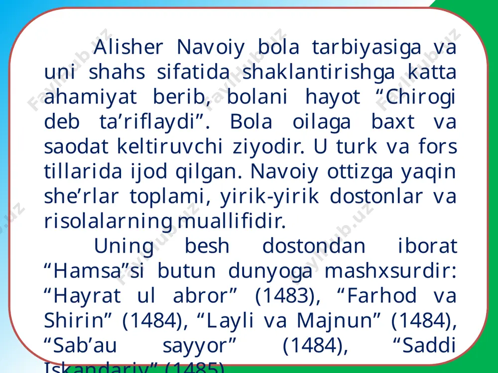 alisher navoiy – she’riyat quyoshi - Page 5