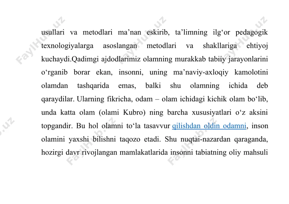 xorijiy davlatlarda ta`limning mamlakat ishki siyosatiga faol ta`sir etadigan ijtimoiy jarayon ekanligi, e`tirof qilingan haqiqatdir. shu tufayli ham chet mamlakatlarda maktab ehtiyojini iqtisodiy ta`minlashga ajratilayotgan mablag‘ miqdori yildan yilga - oshib bormoqda.rivojlangan mamlakatlarda pedagogik tadqiqotlarni amalga oshiradigan ko‘p sonli ilmiy muassalar ishlab turibdi. germaniyada ularning ikki mingdan ortiq. fransiya, aqsh, yaponiyada ta`lim tarbiya nazariyasi muammolari bilan yuzlab davlat vaxususiy tashkilotlar universitetlar pedagogik tadqiqot markazlari shug‘ullanmoqdalar. ular faolitini esa xalqaro ta`lim markazlari, masalan, aqsh da xalqaro instituti muvofiqlashtirib bormoqda. ko‘pchilikning faoliyati o‘quv dasturini takomillashtirish va qayta qurishga qaratilgan. xx asrning 80- yillarida majburiy ta`lim hajmini qisqartirish jarayoni yanada chuqurlashtirildi. hatto ayrim kollejlarda bu sohada uch yangi: ingliz tili va adabiyoti, matematika, ijtimoiy bilimlar bazislari asosida ish olib borilmoqda. ta`limning boshqa turlari esa ihtisoslashtirish davrigacha amalga oshiriladigan bo‘ldi. amerikadagi ko‘zga ko‘ringan «found karnegi» pedagogik markazi bu dasturni xxi asr dasturi deb baholamoqda. o‘quv dasturlarini qayta qurish jarayoni g’arbiy yevropa davlatlarida ham amalga …