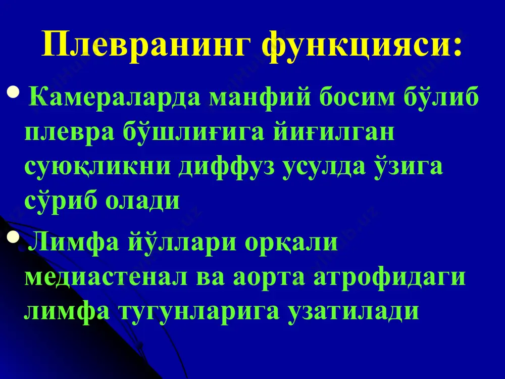 синдромларнинг яққоллиги. нейтрофилли пиелоцитоз. тарқалган конвекситал менингитда кузатилади. давоми 5-тип. бош мия жарохатлари менингеал синдром ривожланишига 2-4 кун қолганда кўча ёки уйда хушдан кетиш холатлари кузатилади. давоми 6-тип. бош мия қон айланишининг ўткир бузулиши 4 % беморларда кузатилади бош мия шиши туфайли мия устунини эзилиши оқибатида – бирданига ахволини ёмонлашуви, онгнинг хиралашиши ва дислокацион симптомлар билан, ривожланади. сабаби: бош мия қон томирларини парези, веноз димланиш. давоми 7-тип. летаргик энцефалит менингиал синдромларни ривожланишигача бир неча кун давомида чуқур уйқу. сабаби: iii – қоринчани вентрикулити (уйқу маркази). давоми диагностикаси: касаллик ривожланишини тахлили ўткир ости ривожланиш хос бошқа аъзоларда сил бор-йўқлигини аниқлаш ликворологик текшириш ўтказиш кўз тубини текшириш ликворологик текшириш: босим: нормада – 100-200 мм сув устуни. сил менингитида – 200-400 мм сув устунидан юқори. цитоз: нормада – 1 мкл да 10 тагача хужайра. сил менингитида – 1 мкл да 200 – 400 гача хужайра, лимфоцитар устунлик билан. давоми умумий оқсил: нормада – …