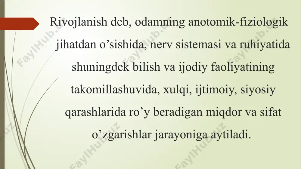 shaxsning rivojlanishi, tarbiyasi va ijtimoiylashuvi - Page 4