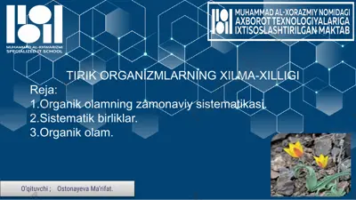 tirik organizmlarning xilma-xilligi 2 — PPTX