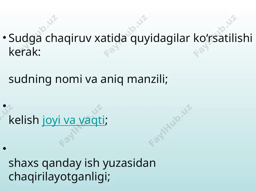 sud xabarnomasi va chaqiruvlar - Page 5