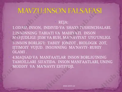 inson falsafasi — PPT