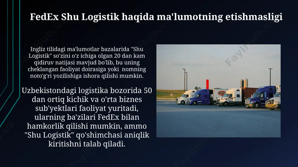 fedex shu logistik firmasi haqida ma'lumot - Page 3