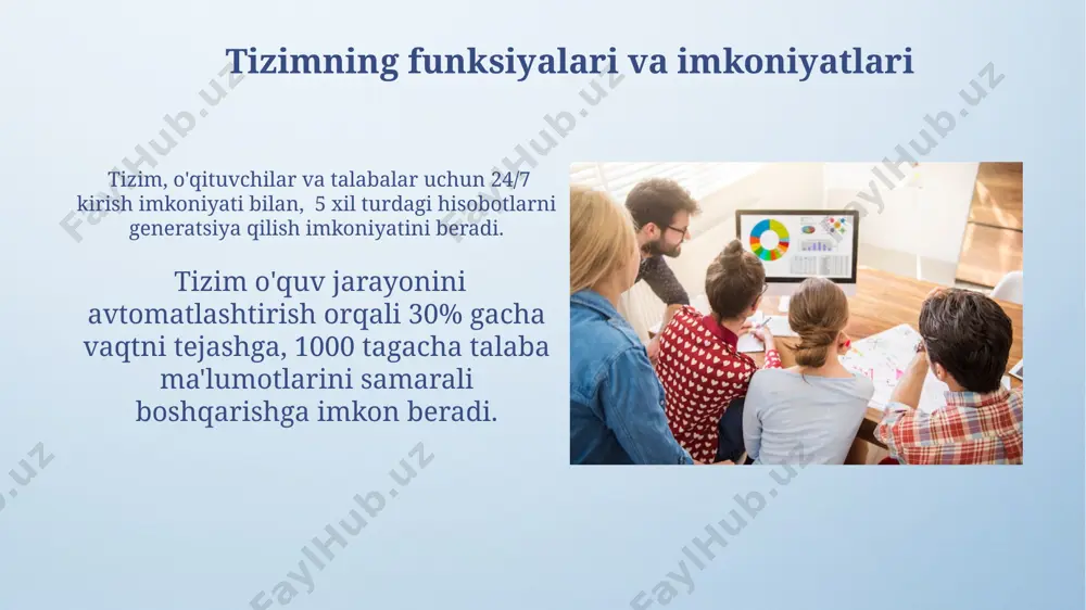 o'quv jarayonini tashkil etishning axborot tizimi - Page 5