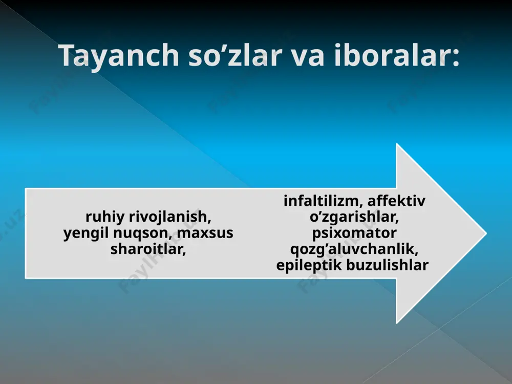 ash, qattiqqo‘llik, alkogolizm bilan bog‘liq turli agressiv munosabatlar, bunday turning kelib chiqishiga sabab bo‘ladi. rrsning serebral shakli boshqa turlarga nisbatan ko‘pchilikni tashkil etadi. ularning aksariyatida jismoniy yetishmovchiliklar, tana nomutanosibligi kuzatiladi. rrs bolalar bosh miya elektro-ensifolografiyasining ko‘rsatishicha, 50% dan ortiq bolalarning asab sistemasida organik buzilish mavjud. serebral xarakterdagi rrs bolalarda hissiy-irodaviy holatlarning taraqqiy etmaganligi, asosan organik infantilizm tarzida ko‘rinadi. bu turdagi infantilizmda normal bolalarga nisbatan hissiyotning jonliligi yetishmaydi. hissiy holatning ko‘rinishiga qarab serebral organik infantilizmni 2 qismga bo‘lish mumkin. kayfiyatlari ustun bo‘lmagan, eyforik xarakterdagi bolalar bo‘lib, ularda yosh bolalarga xos xislatlar saqlangan bo‘ladi. tormozlanuvchi xarakterda, kayfiyati past bo‘lib, ularda ishni mustaqil hal qila olmaslik, tashabbus ko‘rsata olmaslik, qo‘rqinch holatlari bilan birga keladi hissiy holatlarga ko‘ra ikki qismga bo‘lingan serebral organik xarakterdagi infantilizm ko‘p hollarda qator qo‘shimcha ko‘rinshlar bilan birga keladi. serebral-endokrin infantilizmi serebrastenik nevroz xarakterdagi holatlar ruhiy harakat qo‘g‘aluvchanligi affektiv buzilishlar ruhiy buzilishlar epileptik buzilishlar apatik-adinamik buzilishlar a) serebral-endokrin infantilizmi. bunda …