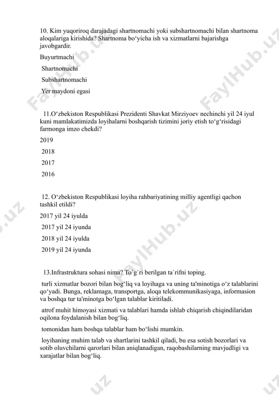 an foydalanib loyihani boshqarish 18. nazorat ostida muhitdagi loyihalar berilgan qatorni toping? xp prince prism pbpm 19.barqaror / barqaror usullar bilan loyihalar berilgan qatorni toping? prince pbpm prism xp 20.jarayonga yoʻnaltirilgan loyihalarni boshqarish berilgan qatorni toping? prism prince xp pbpm 21. qaysi metodologiya loyihalarning sozlanishi (adaptiv) tizimidan foydalanishdir? prism xp prince apf .22.strategik rejalashtirishga toʻliq berilgan tarifni toping? loyihaning missiyasi va maqsadlarini aniklash, kelajakda korxona faoliyatini samarali tashkil etishni ta'minlash uchun zarur boʻladigan resurslarni aniklash va ularga ega bulishda maxsulot strategiyalarini tanlash jarayonlaridir. istiqbolni tadqiq qilish, turli ssenariyalarni tahlil qilish san'ati; istiqbolda raqobat kurashida afzallik beruvchi gʻoya; korxonaning umum faoliyati (fondi, quvvati, xarajati, foydasi va hokazo)ni nazorat qiluvchi keng qamrovli tizimdir. 23.sheron m.oster: strategiyasiga toʻliq berilgan tarifni toping? srategik rejalashtirishning vazifasi ishni tashkil etishda yangiliklarni qoʻllash. firmaning maqsadlari, uning marketing sohasidagi imkoniyatlari orasidagi word strategik muvofiqlikni qoʻllashni boshqaruv jarayonidir. bu qandaydir boshqa tarzda emas, aynan belgilangan tarzda harakat qilish majburiyatidir …